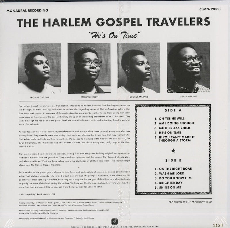 The Harlem Gospel Travelers / ハーレム・ゴスペル・トラベラーズ / He's On Time (CLMN-12033)