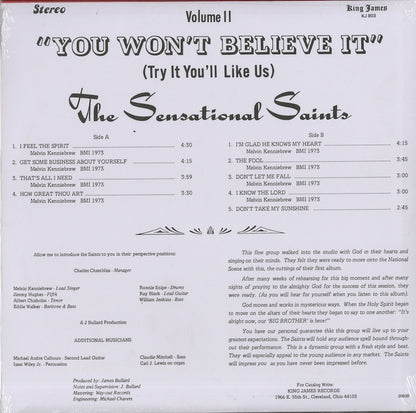 The Sensational Saints / センセーショナル・セインツ / You Won't Believe It (N 1228)
