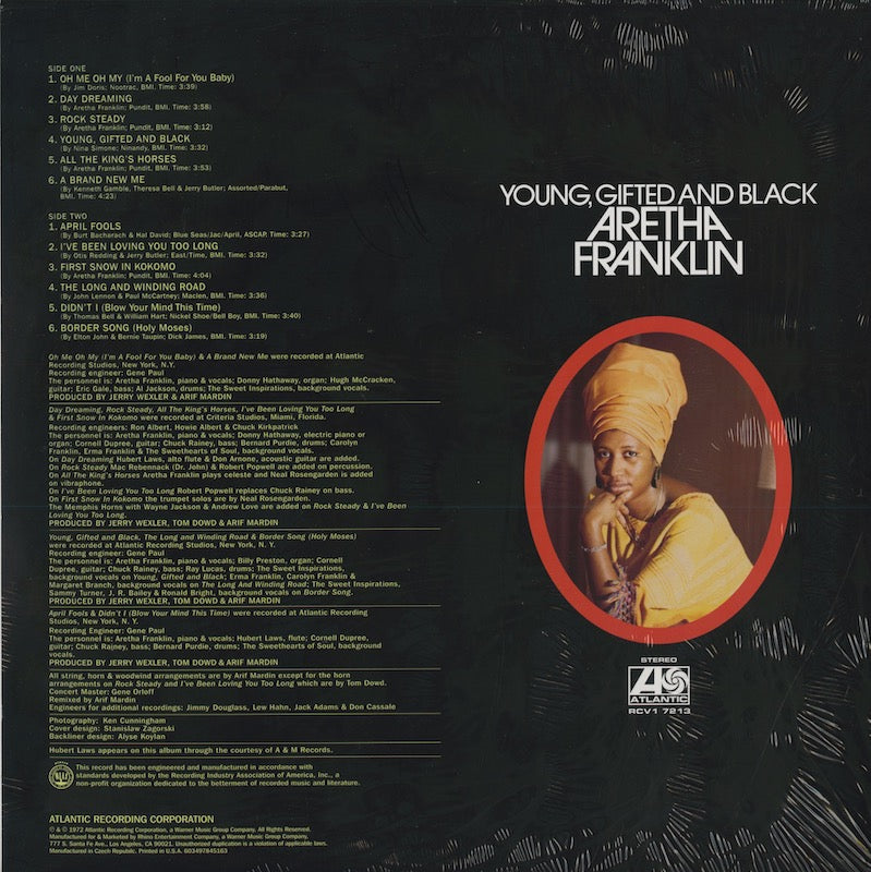 Aretha Franklin / アレサ・フランクリン / Young Gifted And Black (RCV7213)