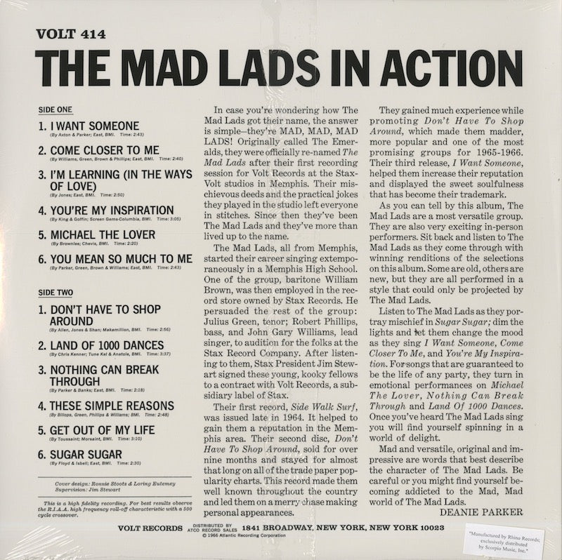 The Mad Lads / マッド・ラッズ / In Action (VOLT414)