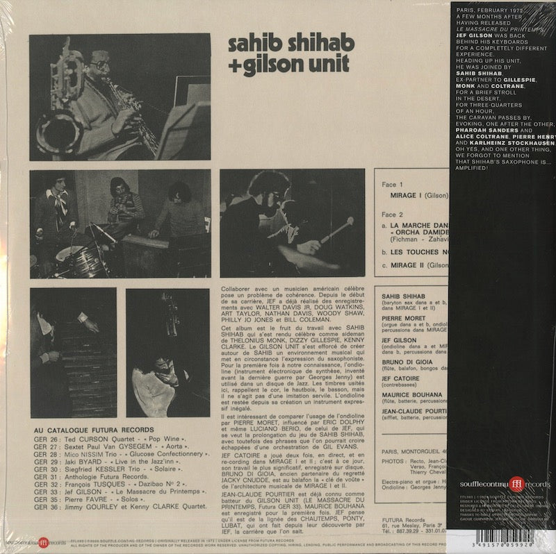 Sahib Shihab / Gilson Unit / サヒブ・シハブ　ジルソン・ユニット / La Marche Dans Le D?sert  (FFL065)