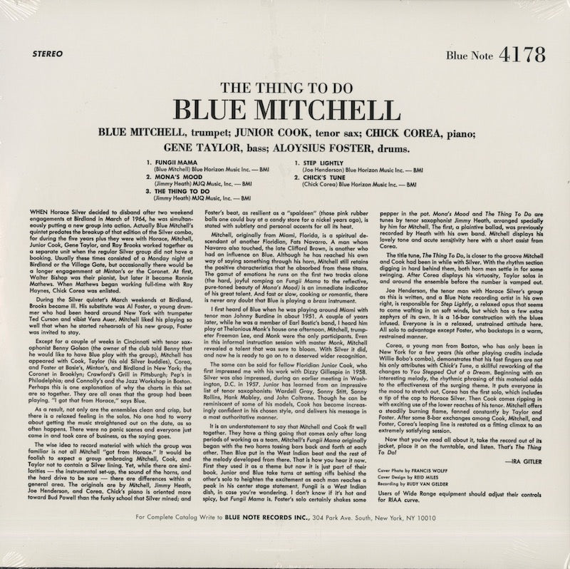 Blue Mitchell / ブルー・ミッチェル / The Thing To Do (4178)