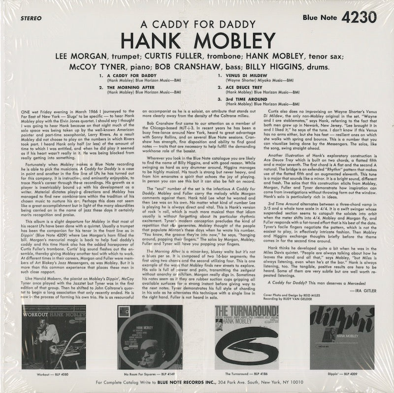 Hank Mobley / ハンク・モブレイ / A Caddy For Daddy (4230)