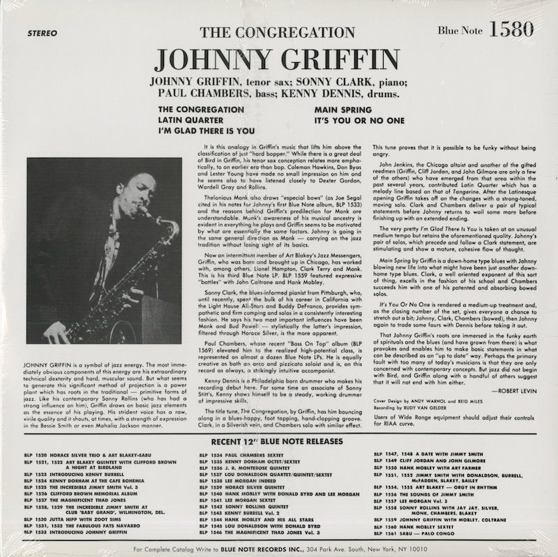 Johnny Griffin / ジョニー・グリフィン / The Congregation
