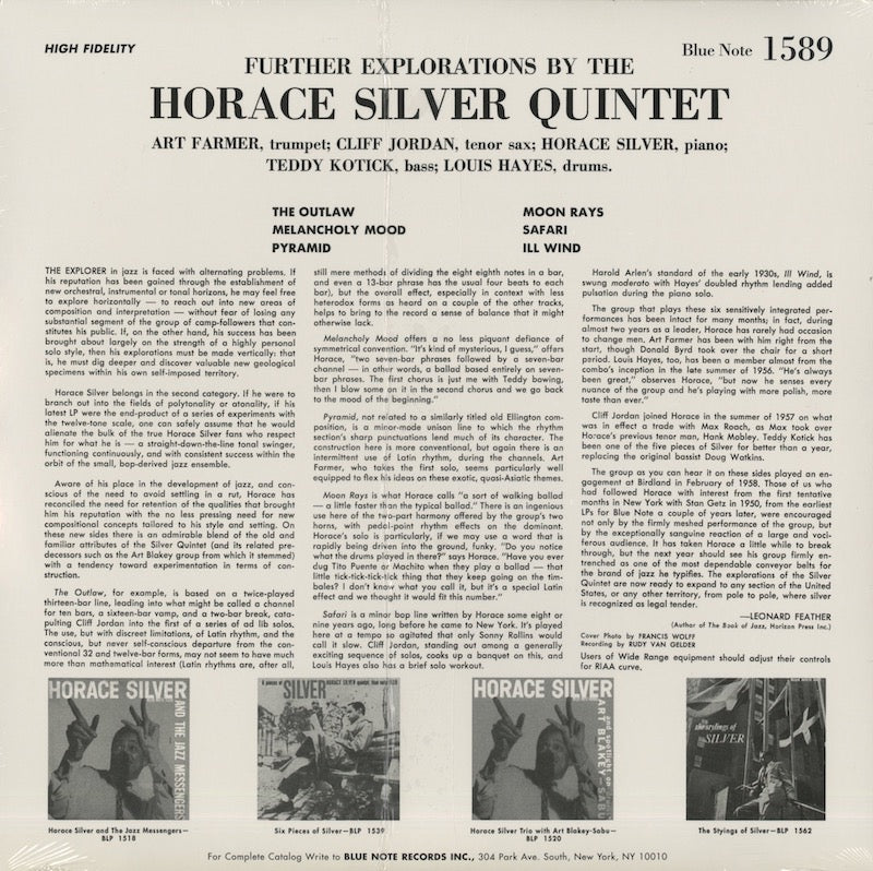 Horace Silver / ホレス・シルヴァー / Further Explorations By The