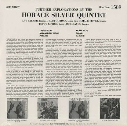 Horace Silver / ホレス・シルヴァー / Further Explorations By The Horace Silver Quintet (1589)