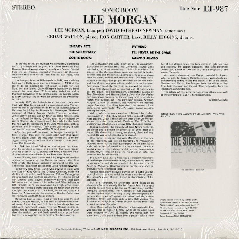 Lee Morgan / リー・モーガン / Sonic Boom (987) – VOXMUSIC WEBSHOP