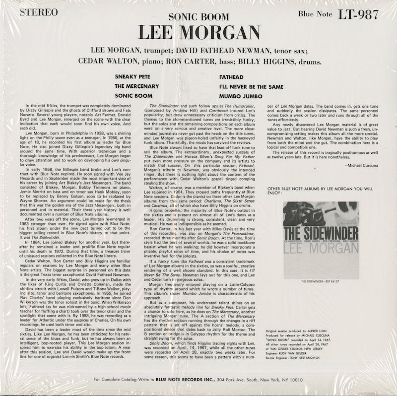 Lee Morgan / リー・モーガン / Sonic Boom (987)