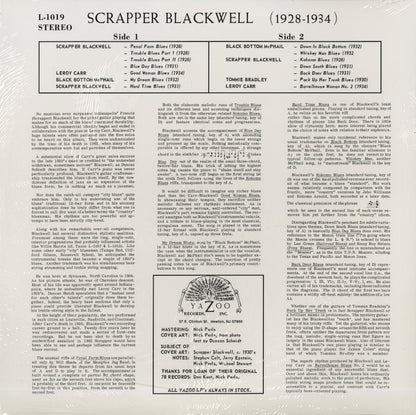Scrapper Blackwell / スクラッパー・ブラックウェル / Virtuoso Guitar Of Scrapper Blackwell (180g) (YAZ1019)