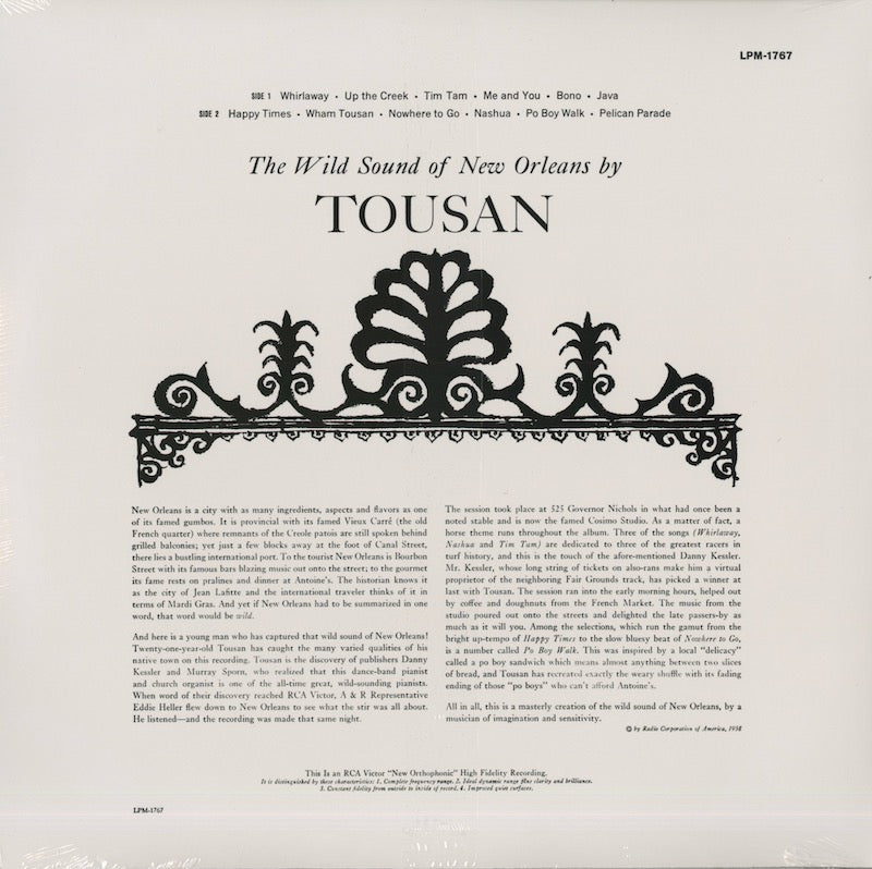 Allen Toussaint / アラン・トゥーサン / The Wild Sound of New Orleans by Tousan (1767)