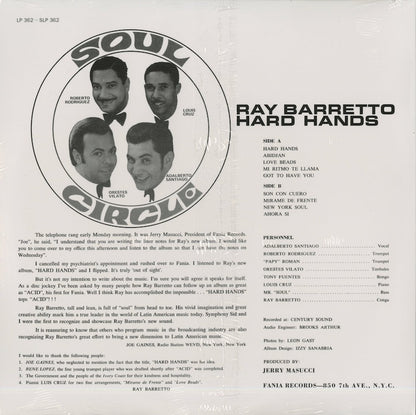 Ray Barretto / レイ・バレット / Hard Hands (180g) (SLP362H)