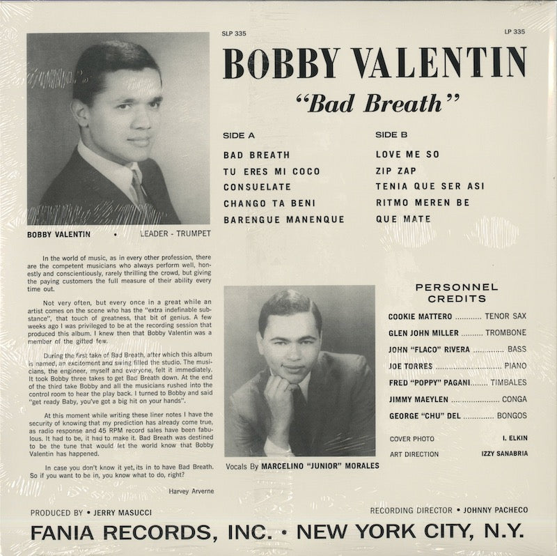Bobby Valentin / ボビー・ヴァレンティン / Bad Breath (335)
