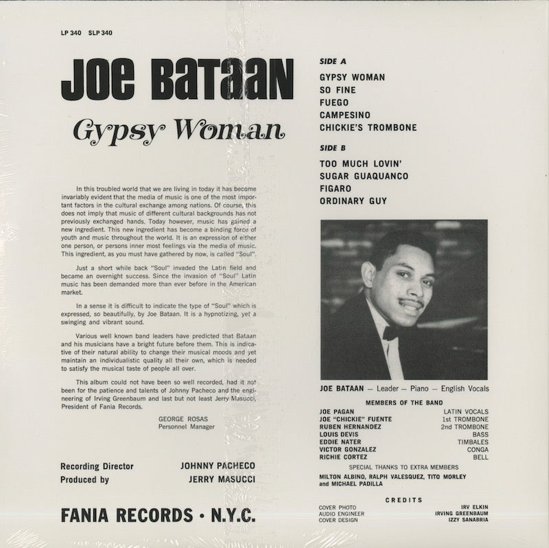 Joe Bataan / ジョー・バターン / Gypsy Woman (SLP 340)