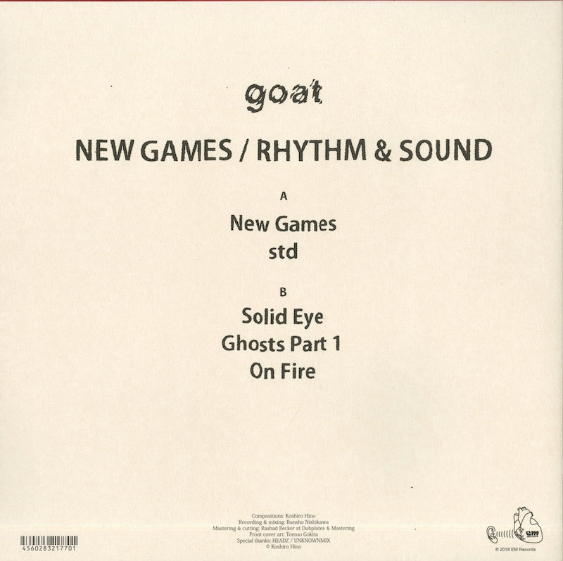 goat / ゴート / New Games / Rhythm & Sound (EM1170LP)