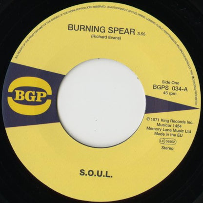 S.O.U.L. / Burning Spear / Do What Ever You Want To Do -7 (BGPS 034)