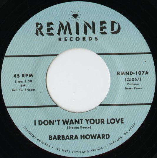 Barbara Howard / バーバラ・ハワード / I Don't Want Your Love / The Man Above -7 (RMND-107)
