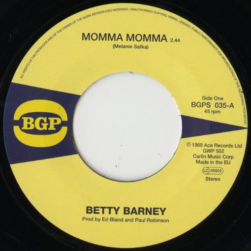 Betty Barney / Momma Momma / Chicken Scratch -7 (BGPS 035)