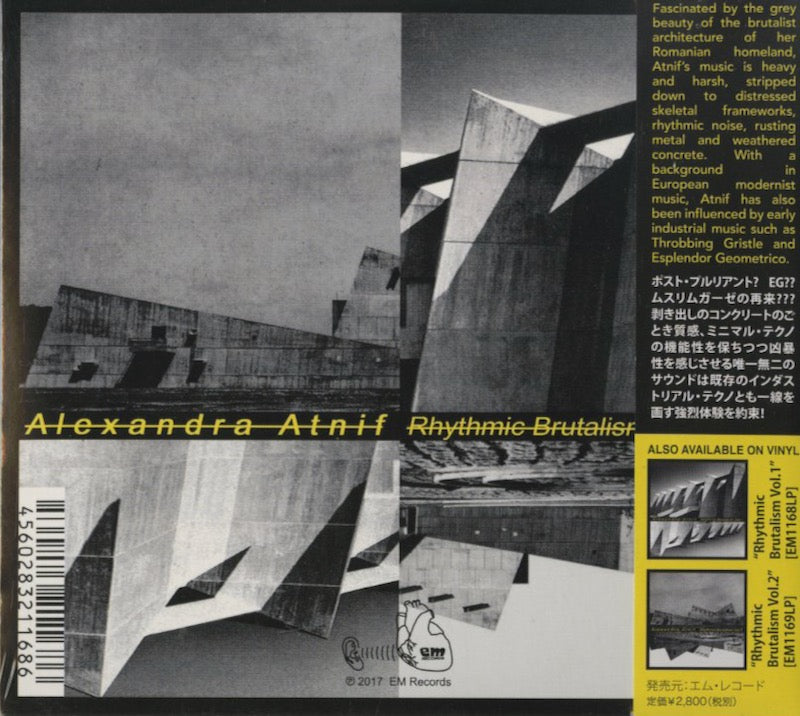Alexandra Atnif / アレクサンドラ・アトニフ / Rhythmic Brutalism Vol.1&2 -2CD (EM1168/69CD)