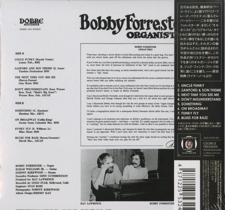 Bobby Forrester / ボビー・フォレスター / Organist -CD (SHOUT-244)