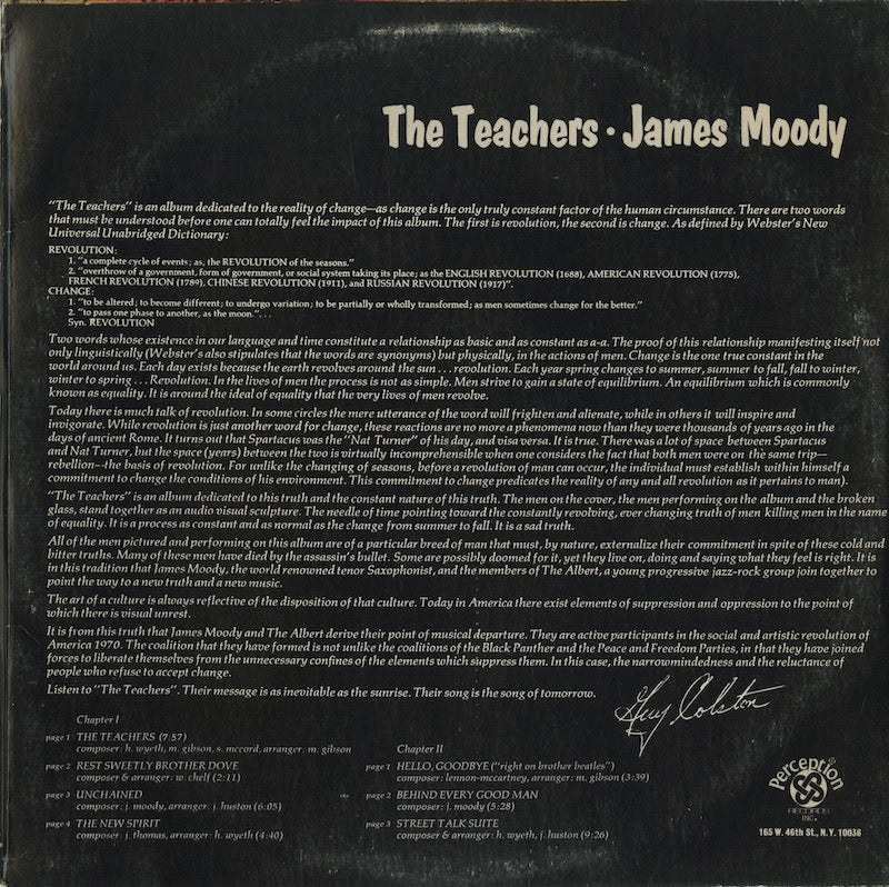 James Moody / ジェームス・ムーディ / The Teacher (PLP6)