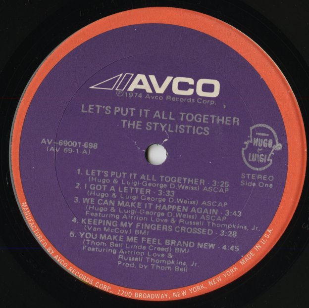 The Stylistics / スタイリスティックス / Let's Put It All Together (AV-69001-698)