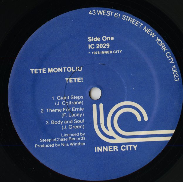 The Tete Montoliu Trio / テテ・モントリュー / Tete! (IC 1029)