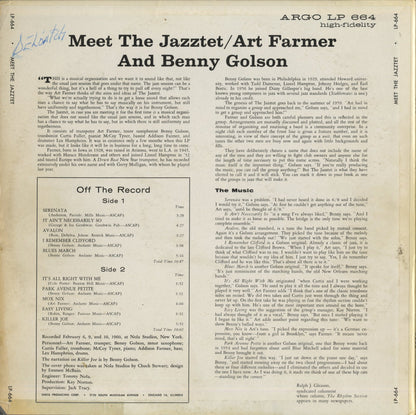 Art Farmer / Benny Golson / アート・ファーマー　ベニー・ゴルソン / Meet The Jazztet (LPS-664)