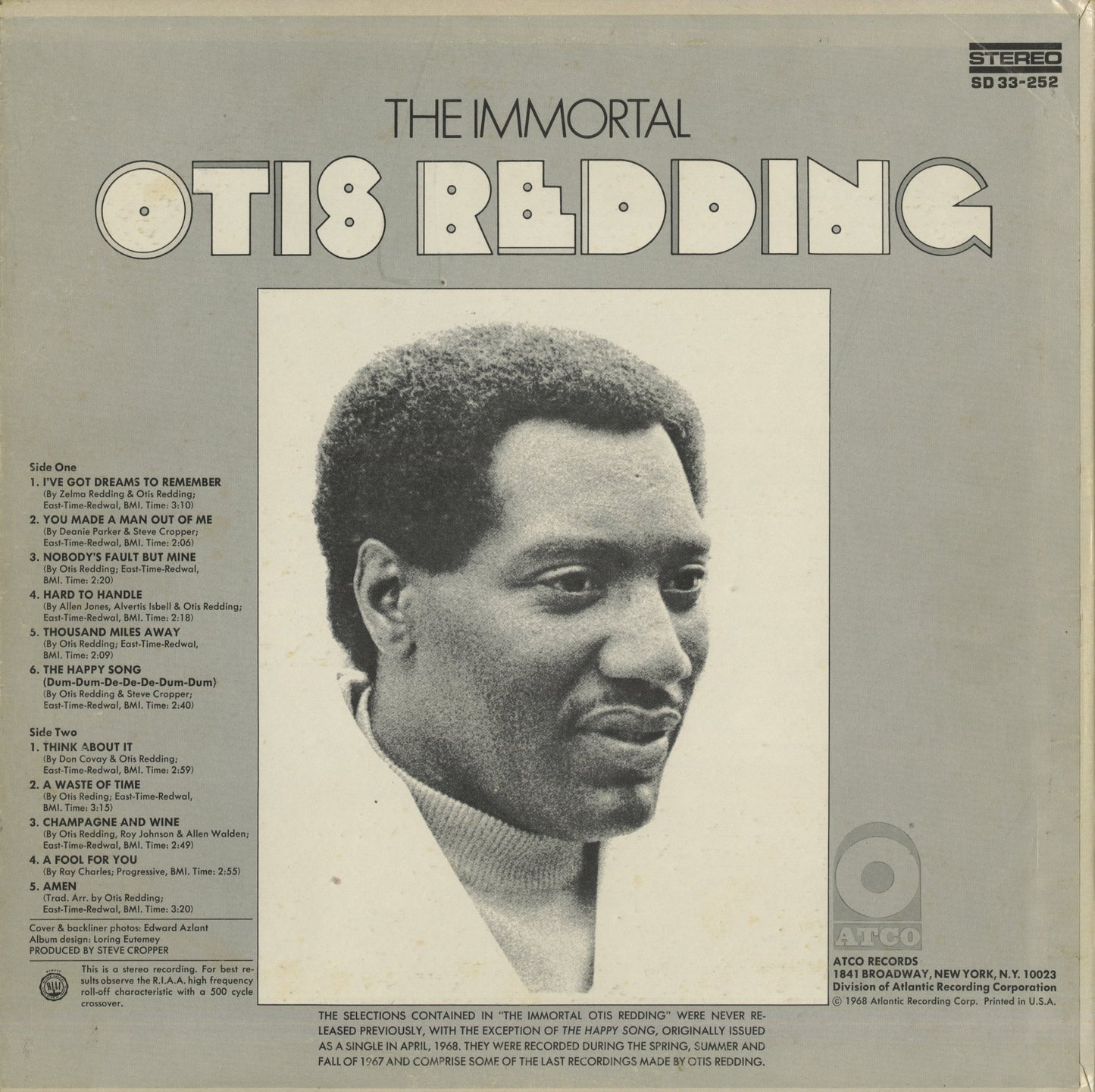 Otis Redding / オーティス・レディング / The Immortal (P-6111A)