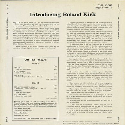 Roland Kirk / ローランド・カーク / Introducing Roland Kirk (UPS-2227-BC)