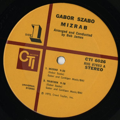 Gabor Szabo / ガボール・ザボ / Mizrab (CTI 6026)