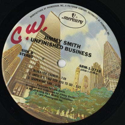 Jimmy Smith / ジミー・スミス / Unfinished Business (SRM 1 3716)