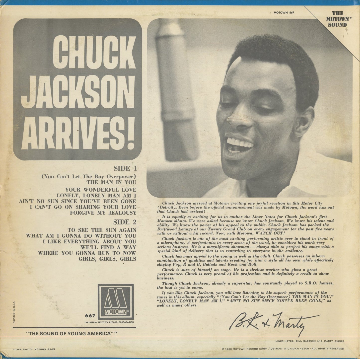 Chuck Jackson / チャック・ジャクソン / Arrives! (MS667)