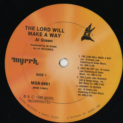 Al Green / アル・グリーン / The Lord Will Make A Way (MSB-6661)