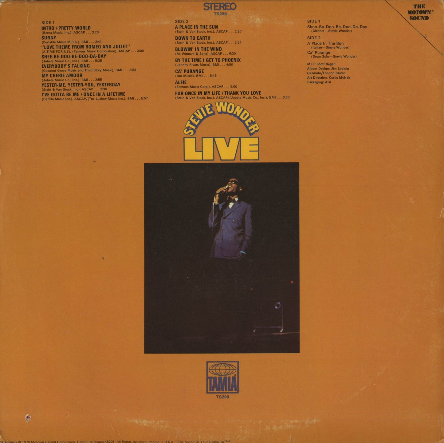 Stevie Wonder / スティーヴィ・ワンダー / Live (TS 298)