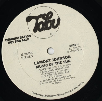 Lamont Johnson / ラモント・ジョンソン / Music Of The Sun (JZ 35455)