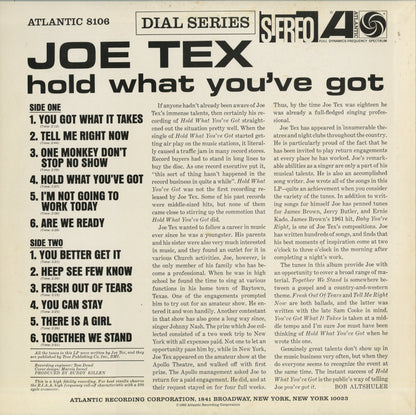 Joe Tex / ジョー・テックス / Hold What You've Got (P-6169A)