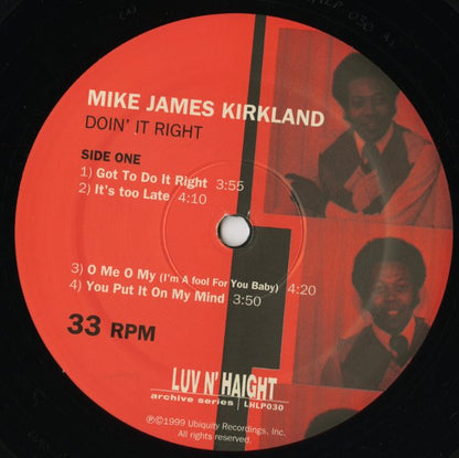Mike James Kirkland / マイク・ジェームス・カークランド / Doin' It Right (LHLP030)