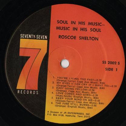 Roscoe Shelton / ロスコー・シェルトン / Music In His Soul (SS 2002 S)