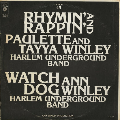 Paulette And Tanya Winley / Rhymin' And Rappin' (12x45-5)