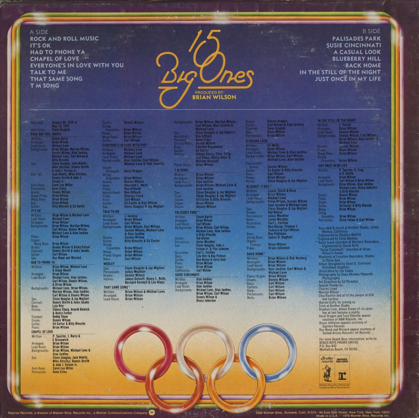 The Beach Boys / ビーチ・ボーイズ / 15 Big Ones (MS 2251)
