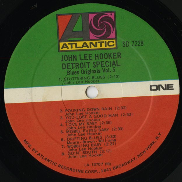 John Lee Hooker / ジョン・リー・フッカー / Detroit Special (SD 7228)