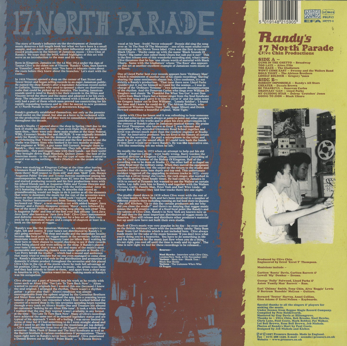 V.A./ Randy's 17 North Parade / Gregory Isaacs, Dennis Brown etc (PSLP 17)