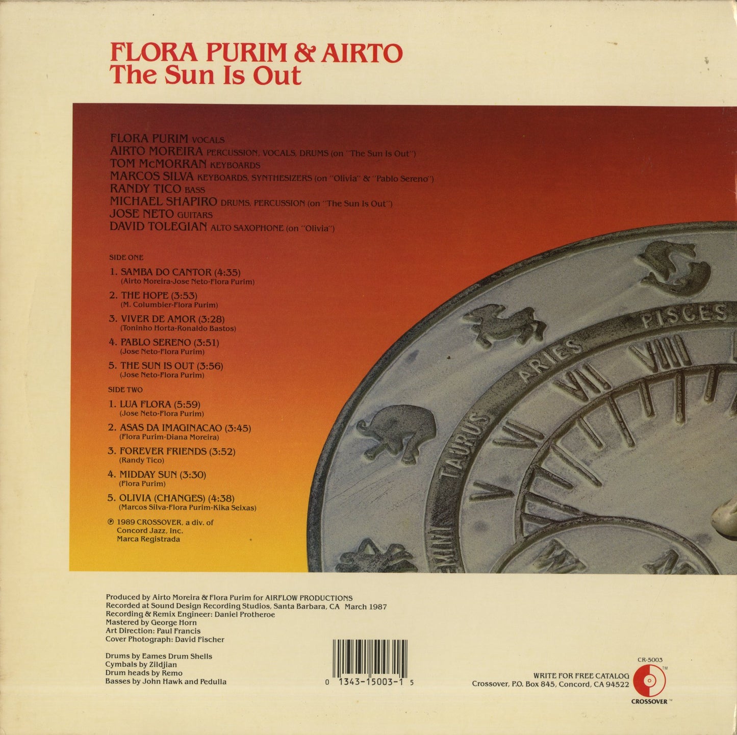Flora Purim & Airto / フローラ・プリム　アイアート / The Sun Is Out (CR-5003)