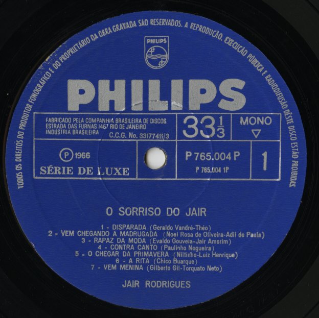 Jair Rodrigues / ジャイル・ロドリゲス / O Sorriso Do Jair (P 765.004 P)