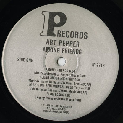 Art Pepper / アート・ペッパー / Among Friends (IP-7718)