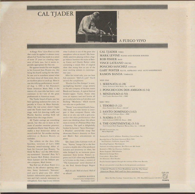 Cal Tjader / カル・ジェイダー / A Fuego Vivo (CJP 176)