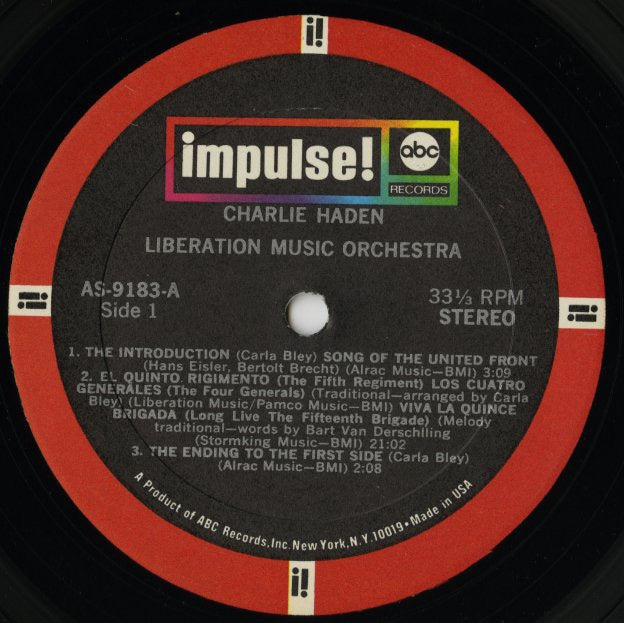 米ORIGINAL Charlie Haden Liberation Music Orchestra チャーリー 