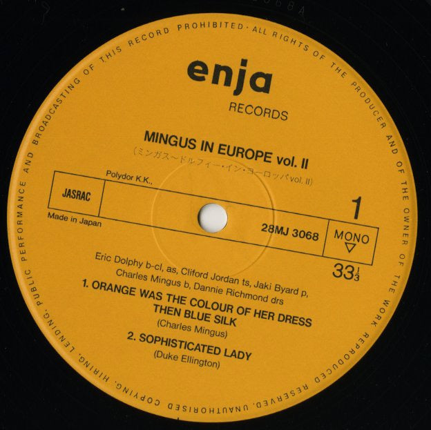 Charles Mingus / チャールズ・ミンガス / Mingus In Europe Volume II (28MJ 3068)