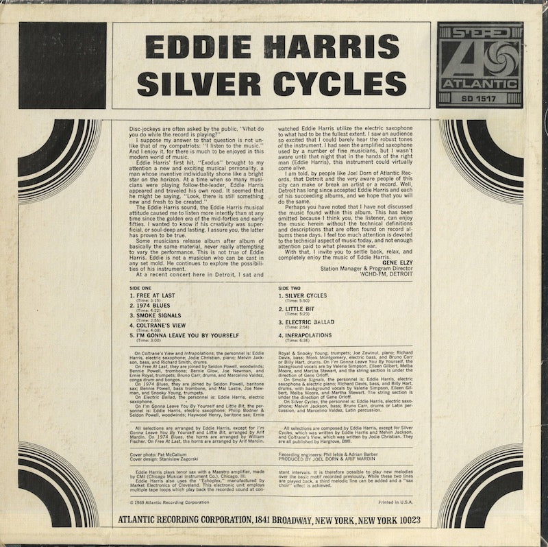 Eddie Harris / エディ・ハリス / Silver Cycles (SD 1517)