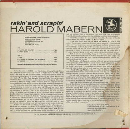 Harold Mabern / ハロルド・メイバーン / Rakin' And Scrapin' (PR 7624)